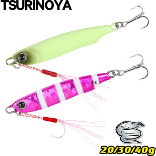 TSURINOYA 20g 30g 40g Metal Jig Long Casting Shore Jigging Lure BAYONET Seabass Bass Artificial Hard Baits Saltwater Jigging