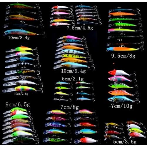 2018 New 80pcs/lot Lifelike Fishing Lure Mixed 10 Models Hard Baits of 80 Colors Carp Fishing Lure Wobblers Fishing Tackle pesca