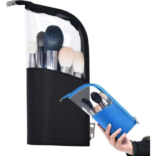 New Fashion Women Makeup Brushes Portable mini trumpet Waterproof Travel Cosmetic Bag Organizer Female beauty Brush storage case