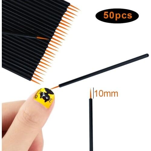 OKAYLASH Newest 50pcs Disposable Nail Art Brush Liner Painting Pen Manicure Brush Nail Art Tools Brushes