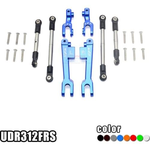 Alloy aluminum front & rear sway bar & stainless steel linkage for 1/7 traxxas unlimited desert racer udr