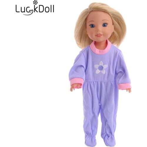 Luckdoll selling Pajamas+ Hat Doll clothes fit 14.5inch American doll WellieWisher ,Kids Like Doll accessories