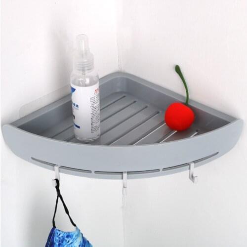 Plastic Storage Holder Shower Storage Shampoo Holder Corner Shelf Multifunction Bathroom Shelf Organizer Wall Holder