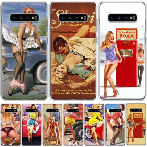 WW2 Sexy Pin up Girl Vintege Phone Case For Samsung Galaxy Note 8 9 10 S7 S8 S9 S10 S10E S20 Ultra J8 J6 J4 2018 Plus Lite Cover