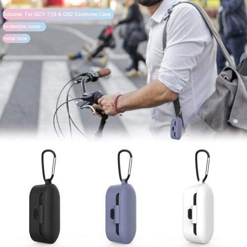 Wireless Bluetooth Headset Silicone Case For QCY T1S Drop-proof Storage Box For QCY-T1S QS2 Earphone Case Protective Cover