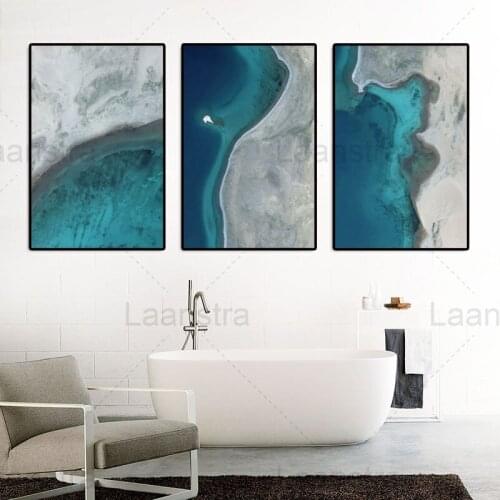 Modern Simple Decor Print Ocean Poster Sea Beach Wave Wall Art Nordic Minimalist Canvas Painting Home Decoration Without Frame