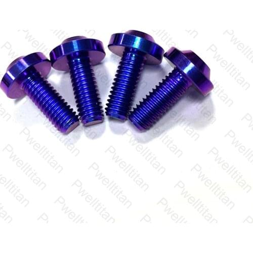 Titanium Bolts M5 M6 X 10 15 20 25 30 MM Torx Umbrella Head Screw For Motorcycle Bike Modified Brake Disc Fastening GR5 4 PCS