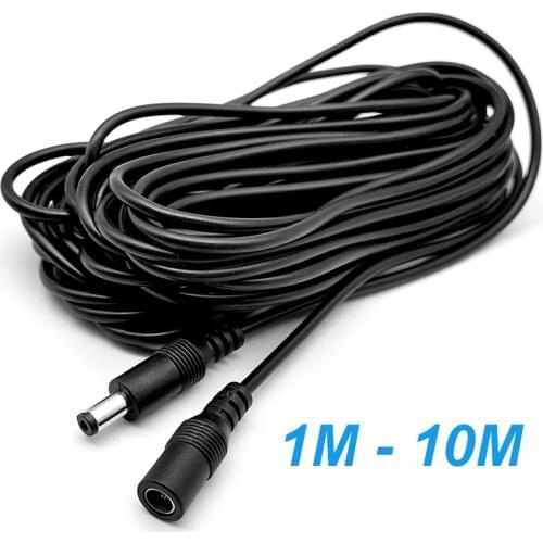 DC Extension Cable 1M 2M 3M 5M 10M 2.1mm x 5.5mm Female to Male Plug for 12V Power Adapter LED Strip Lights