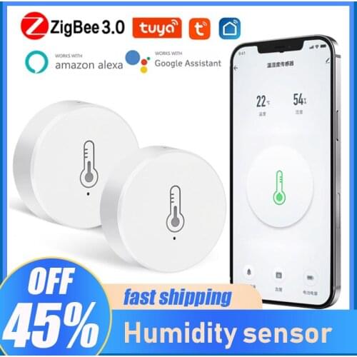 Tuya/SmartLife App ZigBee Smart Temperature And Humidity Sensor With Zigbee Hub Home Security Via Alexa Google Home Smart Home