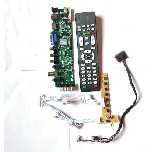 For B156XTN04.2 B156XTN04.3 LVDS Pin 1366*768 universal DVB digital HDMI-Compatible VGA USB AV TV 3663 LCD Controller board
