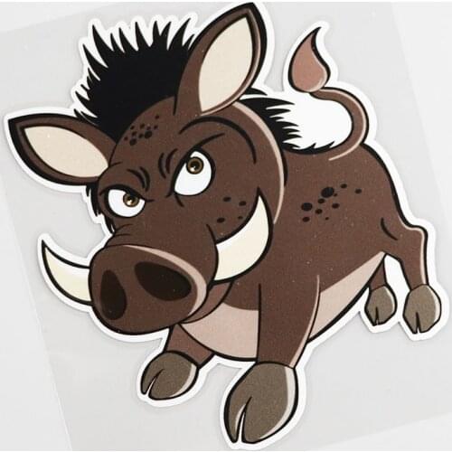 JuYouHui Exterior Accessories Decal Funny Stickers A Wild Boar Fierce Animals Vinyl Car Decals Decorative PVC 13cm X 11cm