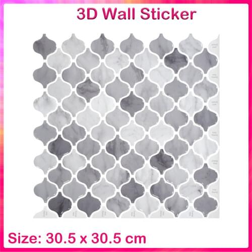 EasyTiles 3D Home Decoration Waterproof Wall Sticker Wallpaper, RV Decoration Wall Sticker, Bathroom Mold Wall Sticker- 1 Sheet