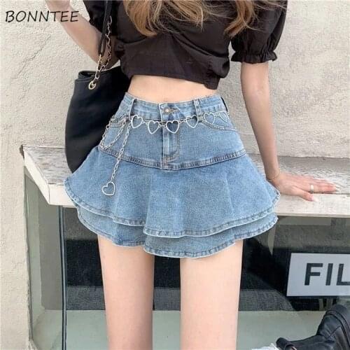 Skirts Women Sweet Japanese Style High-waist Sexy Streetwear Stylish Party Leisure All-match Mini Fashion Popular Hot Girls Y2K