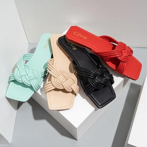 Womens Slippers Beach Flip Flops Sandals Summer New 2021 Luxury Shoes Woman Flats Slip-on Rubber Slides Fashion Flat Ladies for