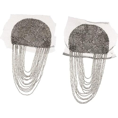 1 Pair Fabric Brooch Pins For WomenTassel Epaulette Shoulder Board Mark Fashion Accessories Sweater Decoration Pins