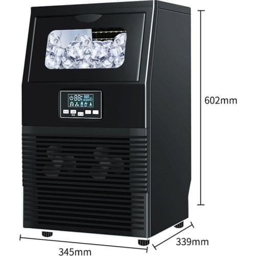 24H ice out: 40KG ice maker commercial milk tea shop, small and large bar, automatic cube ice making machine HZB-40F/A