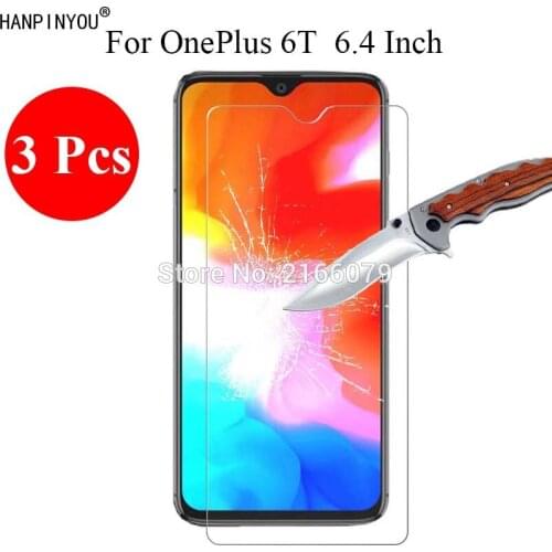 3 Pcs/Lot New 9H 2.5D Tempered Glass Screen Protector For OnePlus 6T A6010 A6013 1+6 6.4" Protective Film + Clean Tools