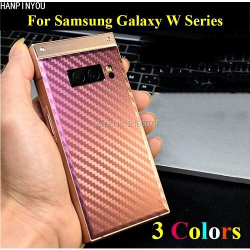 For Samsung W2019 W2018 W2017 W2016 3D Gradient Carbon Fiber Rear Back Cover Decal Skin Phone Protective Sticker Film