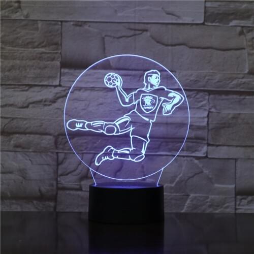 Handball 3D Led Lamp 7 Color Night Lamps For Kids Touch Usb Table Lampara Lampe Baby Sleeping Nightlight Room Lamp Drop Ship