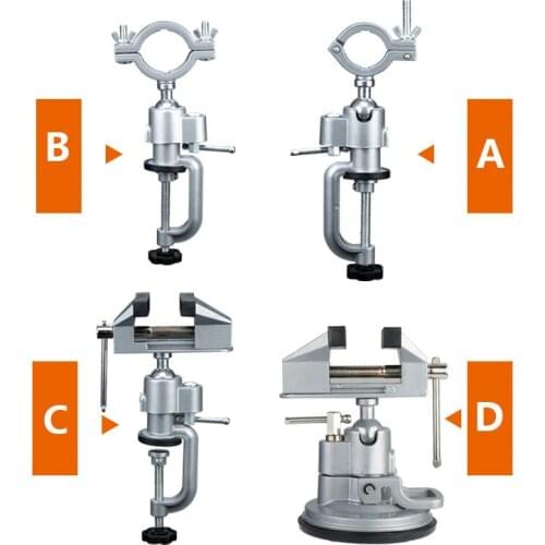 4 styles optional bench vise drill stand aluminum alloy 360 degree rotation universal vise precision mini vise fixture alloet