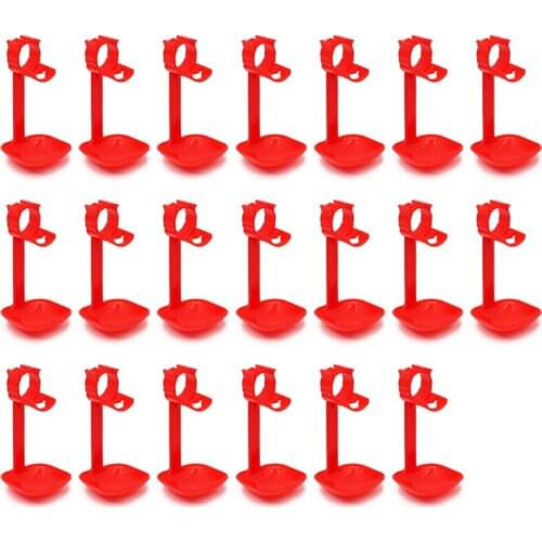 50 Pcs Chicken Hanging Drinker Cup Poultry Duck Drinking Fountains Birds Water Bowl Nipple Drinker Feeder Watering System