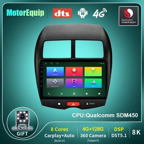 Ekiy Android 10.0 Smart Car Radio For Mitsubishi ASX 1 2010-2016 GPS Navigation Multimedia Player Stereo Video 4G+WiFi HiFi DSP