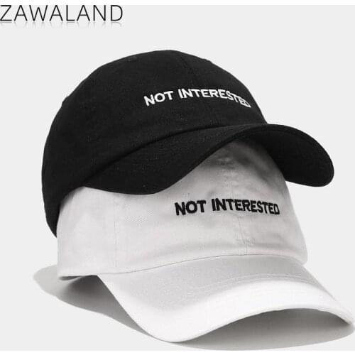 Zawaland Embroidery Letter Baseball Hats Adjustable Casual Caps Outdoor Travel Sun Hat Cotton Hip Hop Peaked Cap for Women Men
