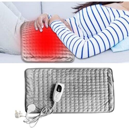 Large Electric Heat Pad Mat Therapy Back Pain Relief 6 Temperature Setting