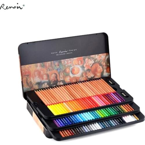 MARCO 24/36/48/72/100 Color Pencil Watercolor Oil lapis de cor Prismacolor Colored Pencils marco raffine crayons school supplies