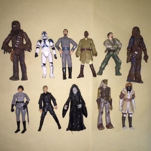 Star Wars Genuine Bulk Pack 1/18 3.75-inch Luke Skywalker Chewbacca Darth Sidious Model Anime Figures Favorites Collect Ornament