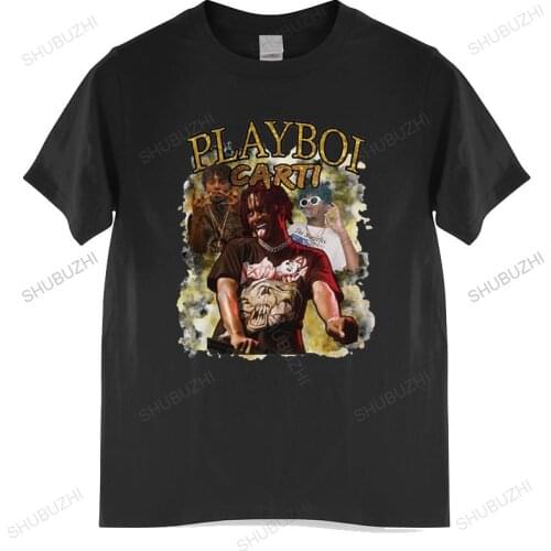 Cotton Tshirt mens summer Tops Playboi Carti T Shirt Luv Xo Life Tee Slaughter Gang Hip Hop Rap Man Brand T-shirt Bigger size