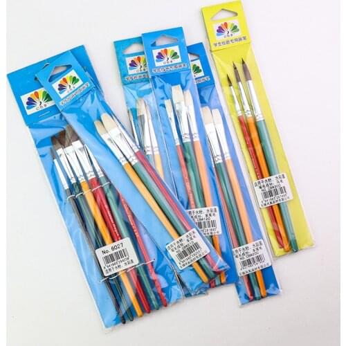 Phoenix Horse/Wolf/Sheep Hair Students Painting Brushes 3/6pcs Watercolor/Gouache/Acrylic/Oil Painting Brush Soft/Elastic Brush