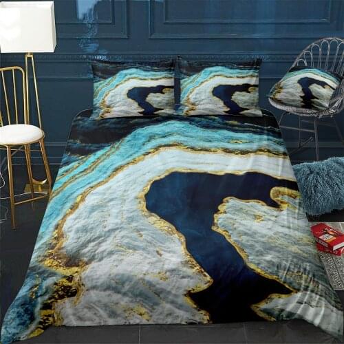 Aerial Ocean Abstract Quilt Cover Pillowcase 3Piece Comforter Bedding Set With Pillow Case Single Double Duvet Cover Home Decora