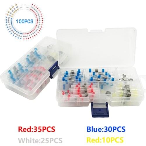 50/100/120PCS Solder Seal Wire Connectors Kit, Heat Shrink Butt Connectors, Waterproof and Insulated Electrical Wire Terminals