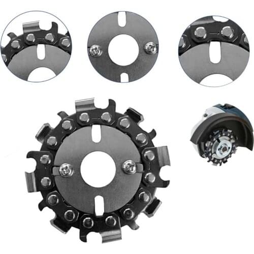 2.5 Inch Round Angle Grinder Disc Heavy Duty 2-in-1 8 Teeth Wood Carving Cutting Disc Fine Cut Chain Wood Carving Disc Chain
