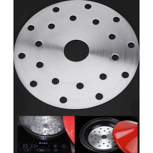 MEXI Stainless Steel Cookware Thermal Guide Plate Induction Cooktop Converter Disk 14.8 Diameter