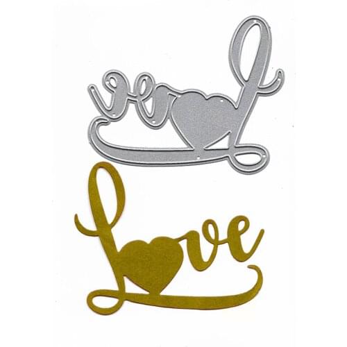 Lover Word Dies Scrapbooking Diy Cutting Metal Album Card Making DIY Mold Handcraft Template Stencil Embossing Folder