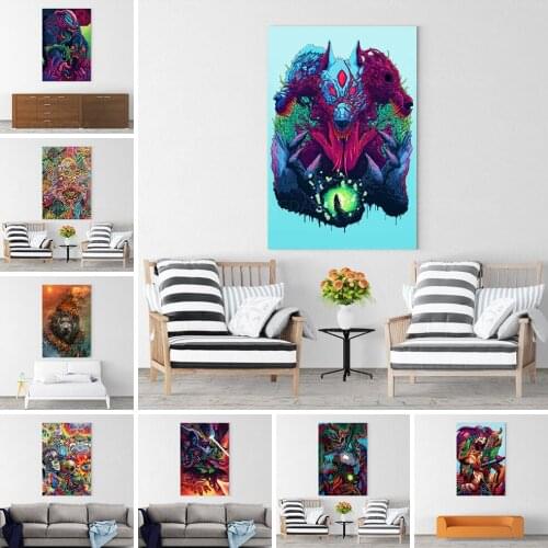 Wall Art Home Decoration Psychedelic Trippy Canvas Paintings Abstract Face Pictures HD Prints Modular Posters For Living Room