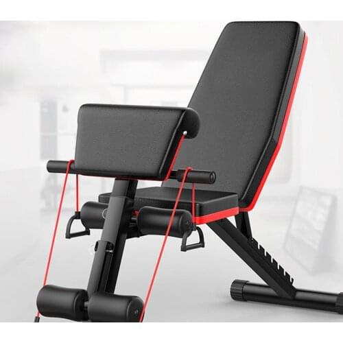 New Multifunctional Folding Dumbbell Bench7 Gear BackrestAbdominal Training BenchWeight Lifting Training Equipment