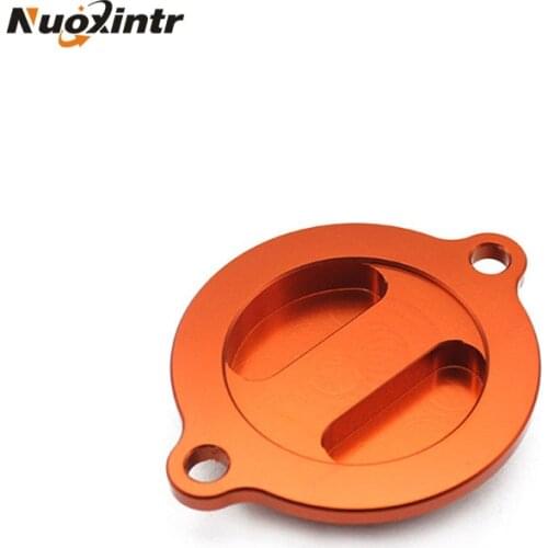 Nuoxintr Motorcycle CNC Engine Oil Filter Cover Cap Moto Modified Accessory For KTM Duke 125 200 390 2017 2018