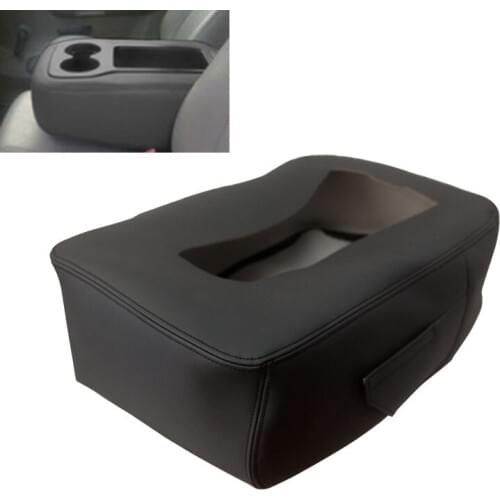 Car Center Armrest Console Box Jump Seat Microfiber Leather Cover Trim For Chevrolet Silverado Tahoe GMC Sierra 2007 - 2012 2013