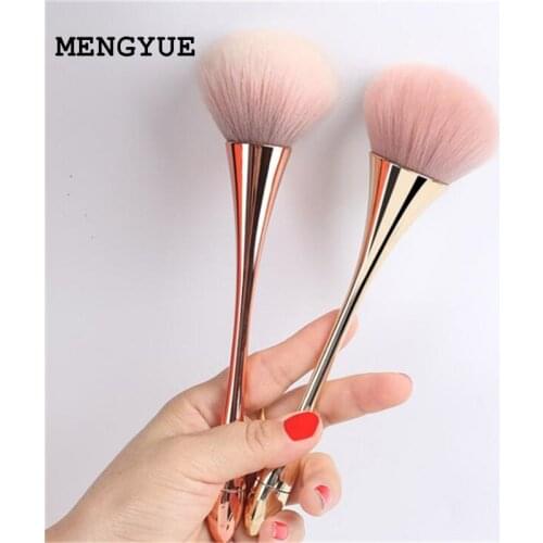 Rose Gold Powder Blush Brush Professional Make Up Brush Large Cosmetic Face Cont Cosmetic Face Cont brocha colorete Make Up Tool