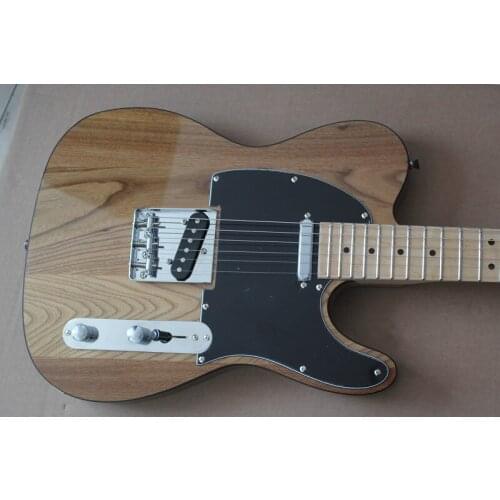 Grey wood guitar, maple fingerboard, black guard board, basswood body, can be customized as required, free delivery
