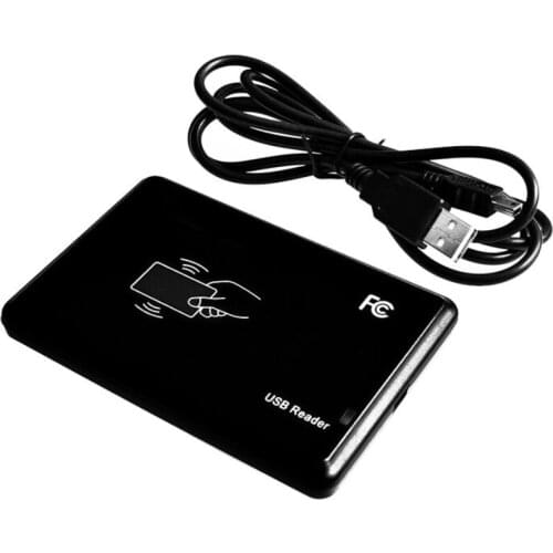 125KHz Black USB Proximity Sensor Smart rfid id Card-Reader EM4100,EM4200,EM4305,T5577,or compatible cards/tags no need driver