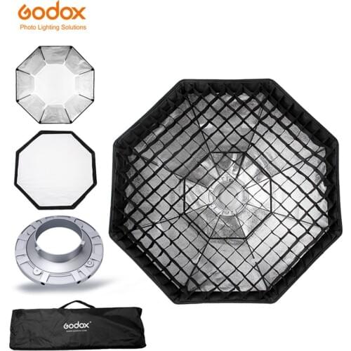 Godox Softbox 140cm 52" Octagon Honeycomb Grid Softbox soft box with Bowens Mount for Studio Flash