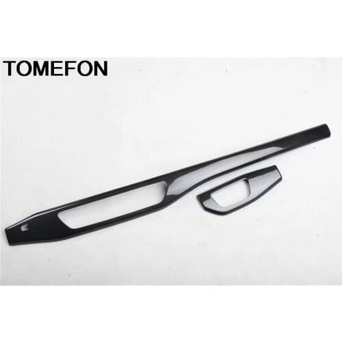 TOMEFON For Audi A5 2017 2018 2019 LHD Front Middle Center Console Control Dashboard Panel Cover Trim Interior Accessories ABS