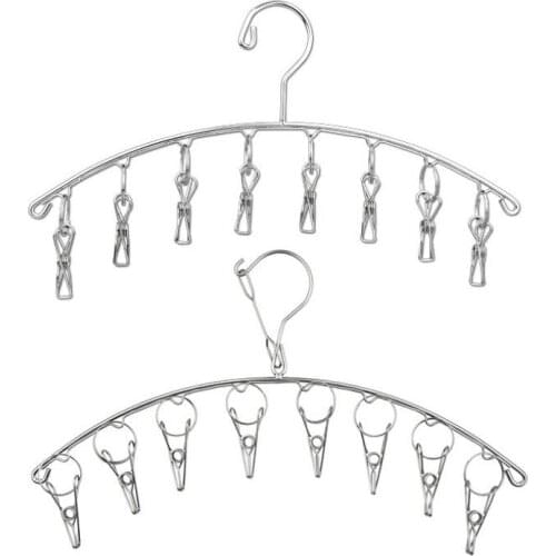 Stainless Steel Necktie Socks Rack Wind Proof Hook Design Hangers Space Saving Clothes Hanger High Quality SN3643