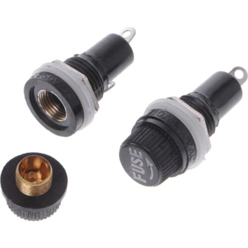 High quality 2019 New 10 Pcs AC 250V 13A Electrical Panel Mounted 5x20mm Fuse Holder For Radio Auto Stereo