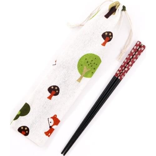 Cute Small Fox and Mushroom Tree Pattern Drawstrings Bags 10pcs/lot 6x27cm Straw Travel Toothbrush Combs Display Packing Pouches