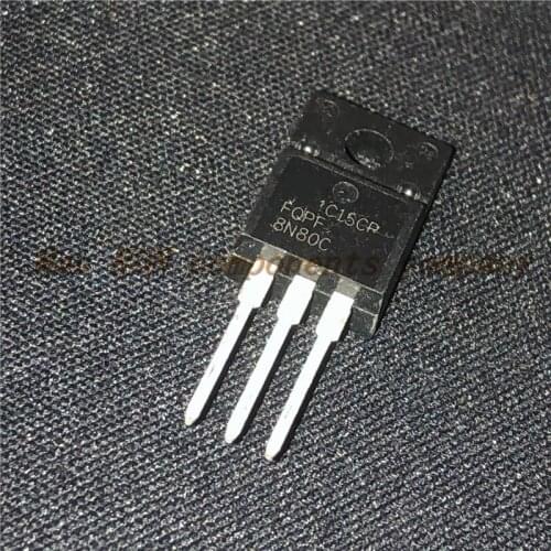 10PCS/LOT FQPF8N80C 8N80C TO-220F 8N80 TO220F MOS FET tr new original In Stock